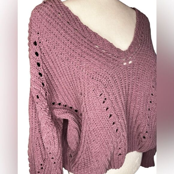 Moon & Madison knit crop oversized sweater size x-Small - Picture 3 of 7